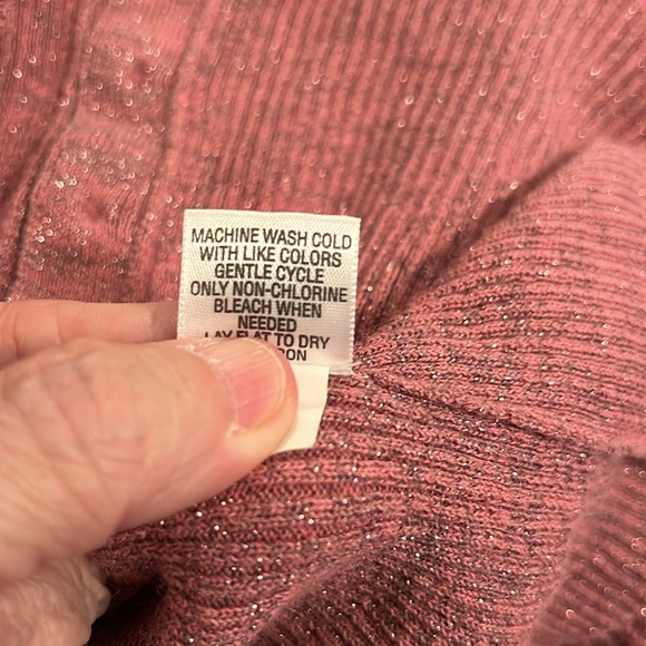 🎈3/$25🎈NWOT Mossimo Mauve Metallic Sweater - Picture 6 of 6